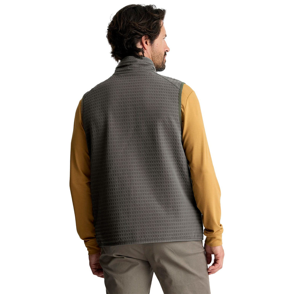 Free Fly Men's Gridback Fleece Vest Dark Olive Image 02