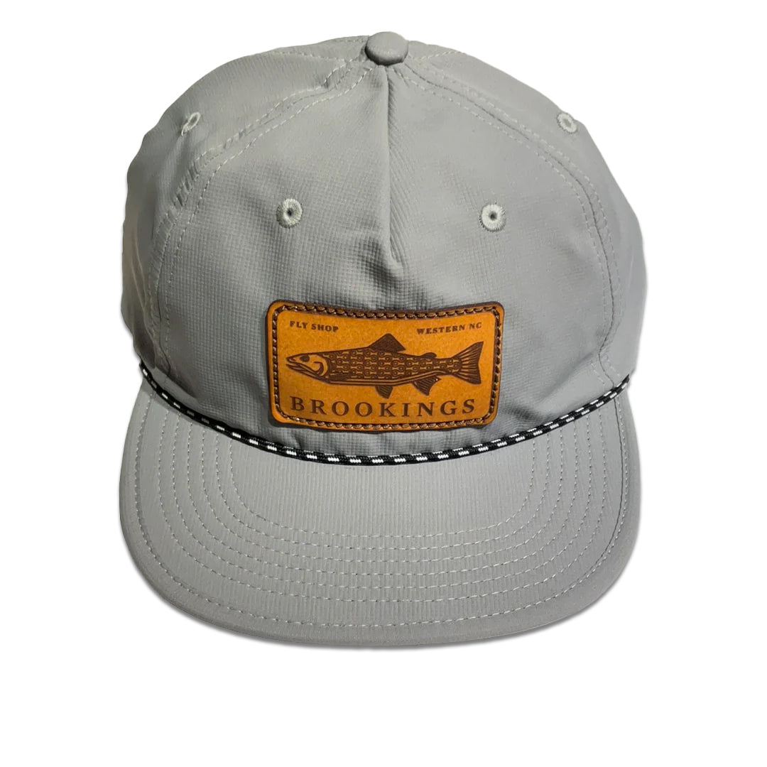 Brookings Leather Fish Patch 5 Panel Rope Hat