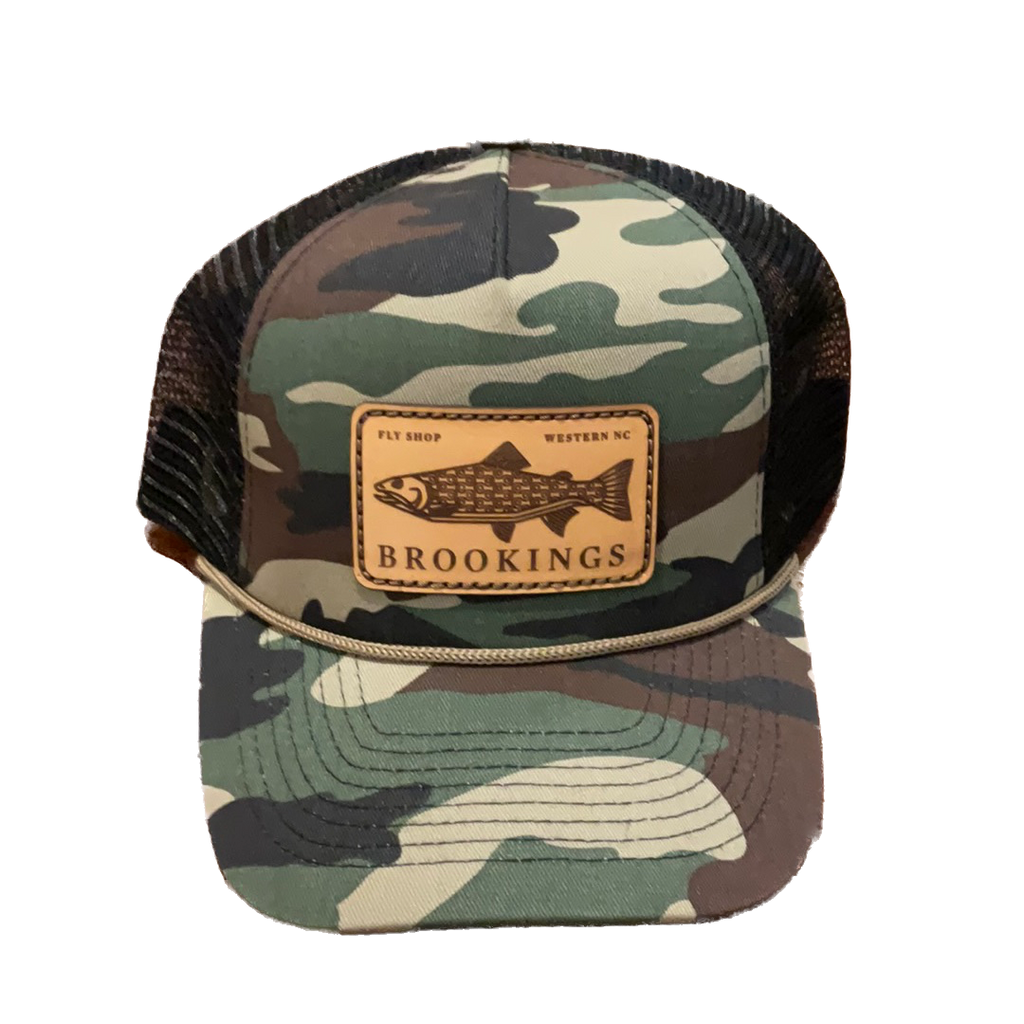 Brookings Leather Fish Patch Rope Hat