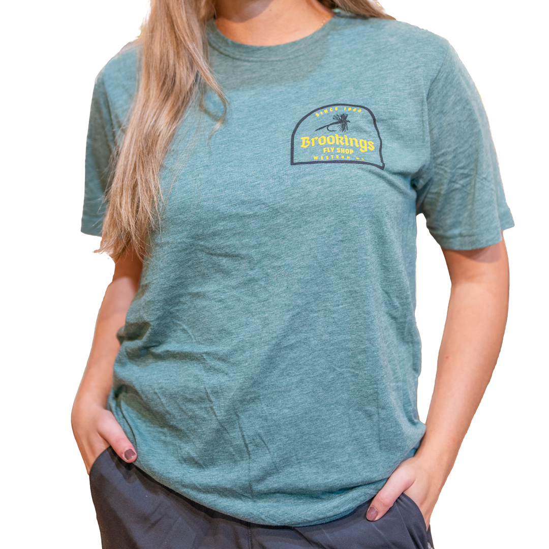 Brookings Retro Trout Logo T-Shirt Short Sleeve