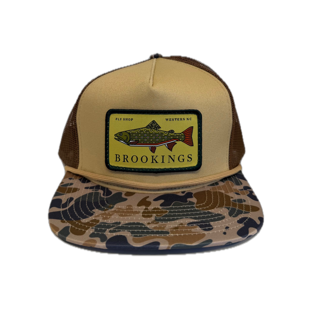 Brookings Brook Trout Logo Rope Hat