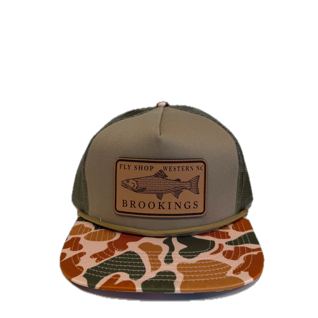 Brookings Leather Fish Patch Rope Hat