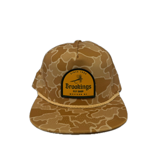 Brookings Yellow Semi Circle Patch Rope Hat