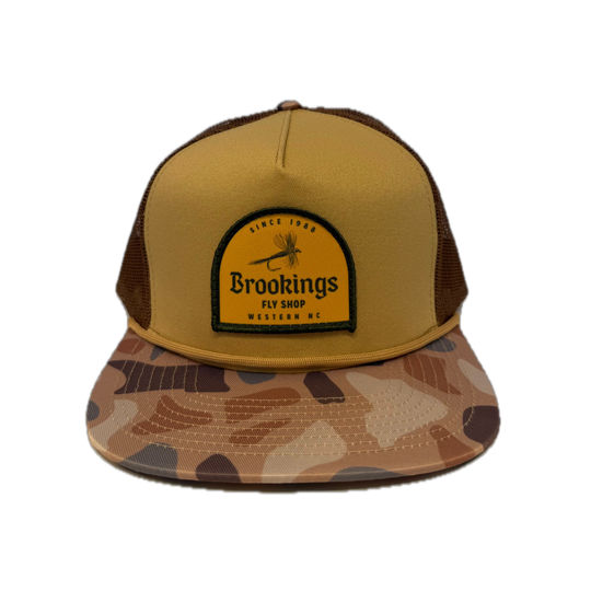 Brookings Yellow Semi Circle Patch Rope Hat