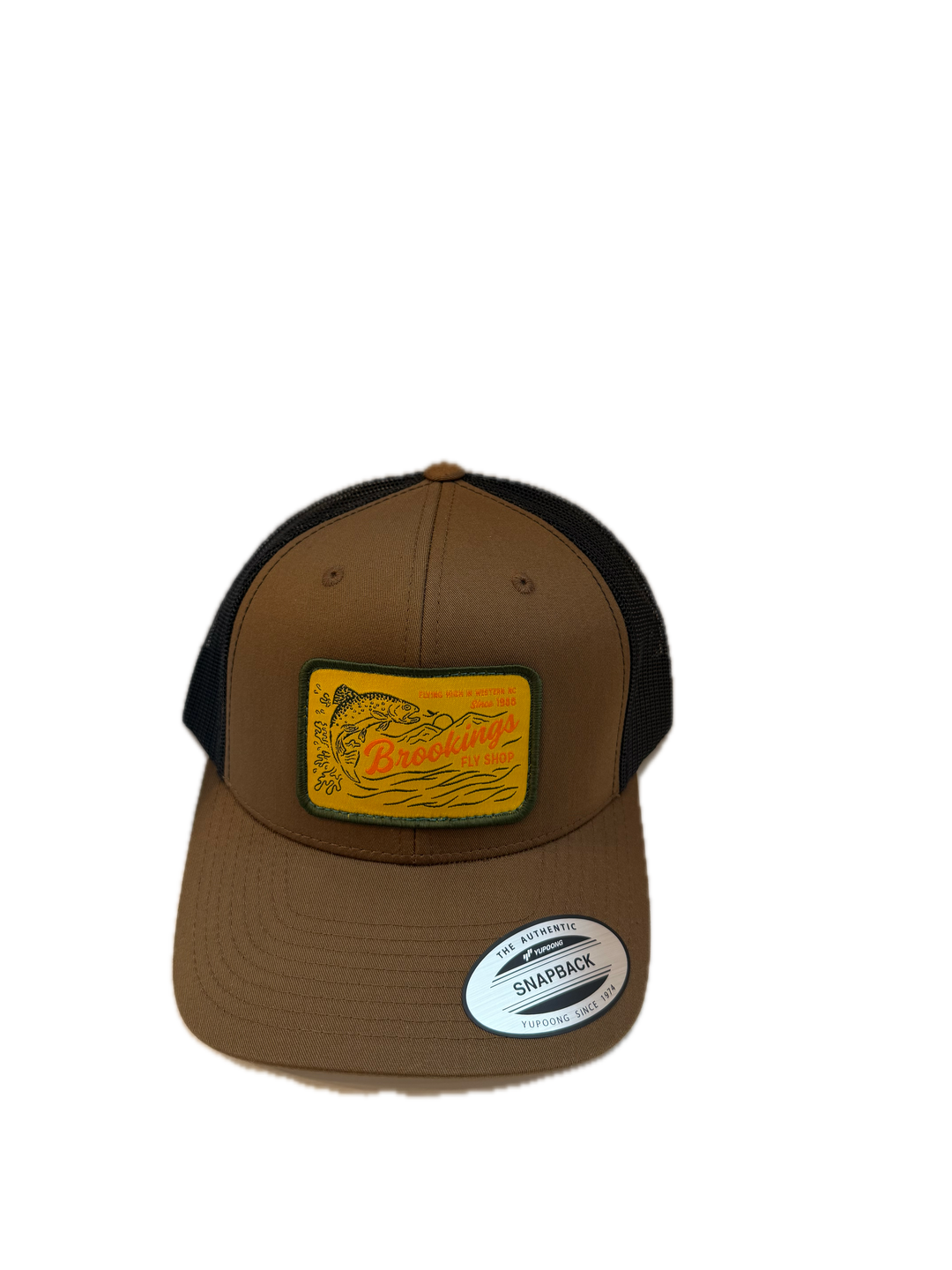Brookings Yellow Retro Patch Trucker Hat