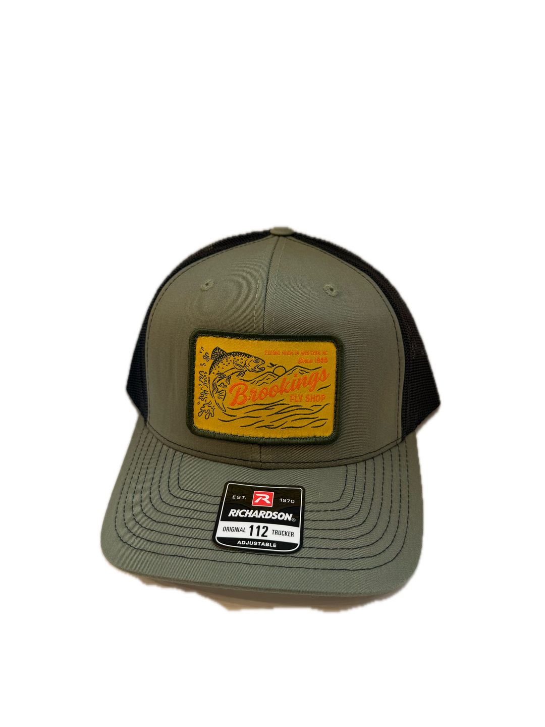 Brookings Yellow Retro Patch Trucker Hat