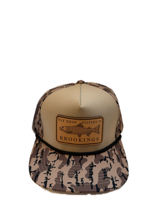 Brookings Leather Fish Patch Rope Hat
