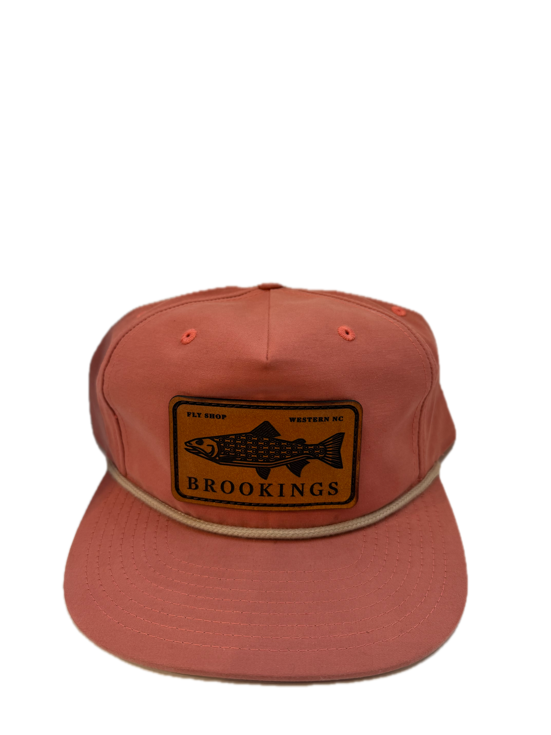 Brookings Leather Fish Patch Rope Hat