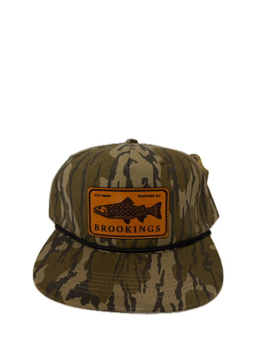 Brookings Leather Fish Patch Rope Hat