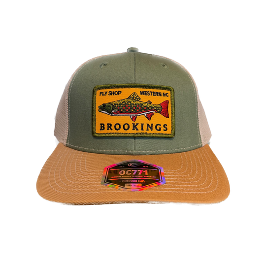 Brookings Yellow Brook Trout Patch Trucker Hat
