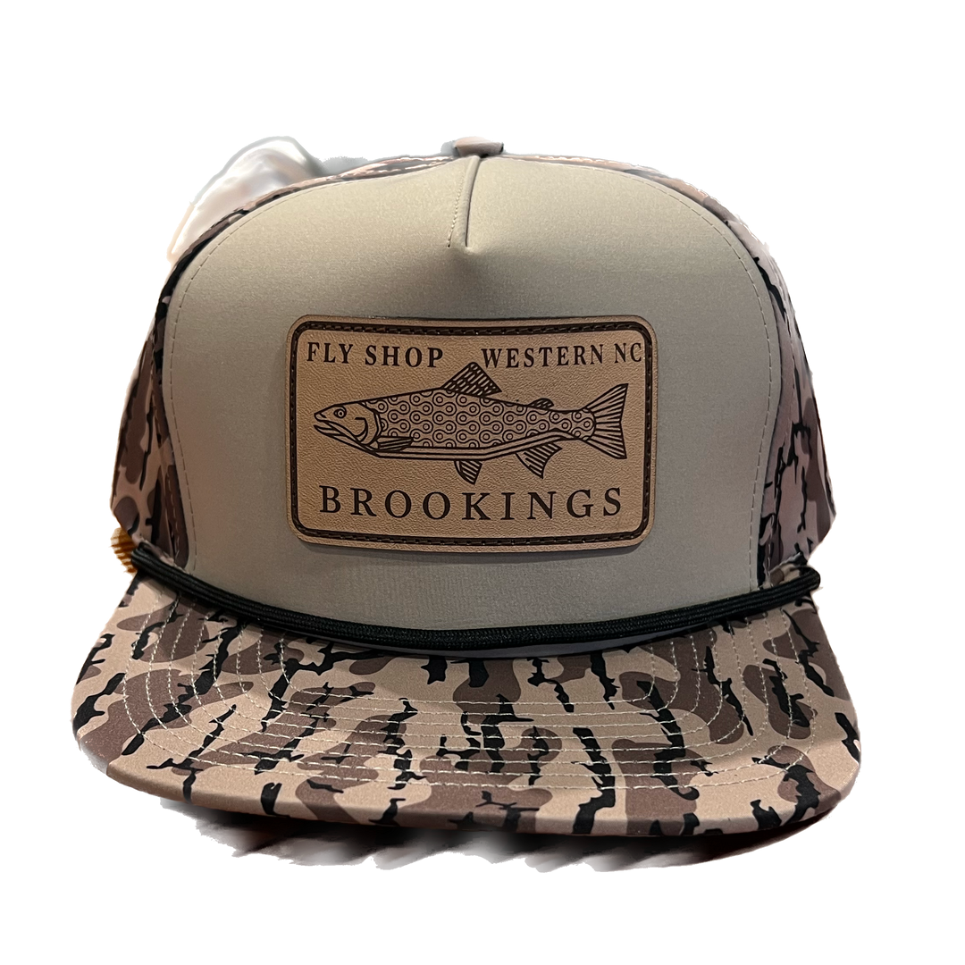 Brookings Leather Fish Patch Rope Hat