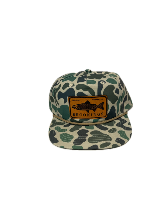 Brookings Leather Fish Patch Rope Hat