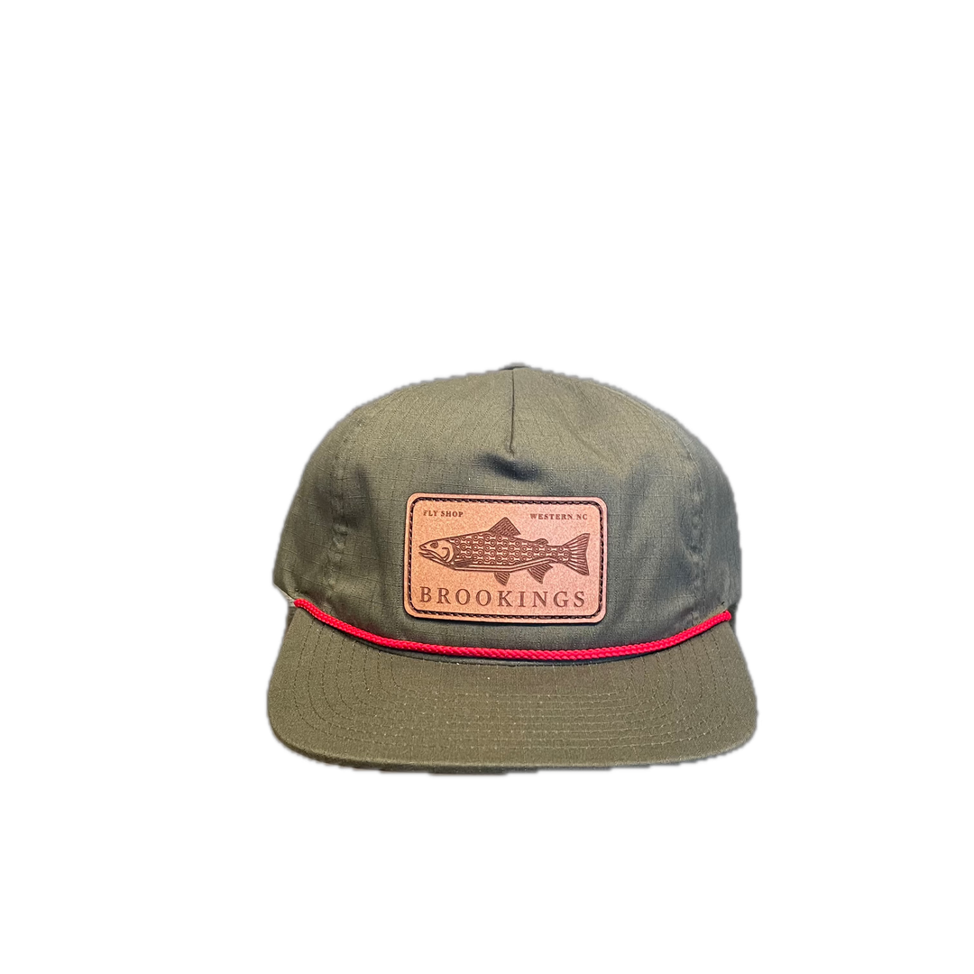 Brookings Leather Fish Patch Rope Hat