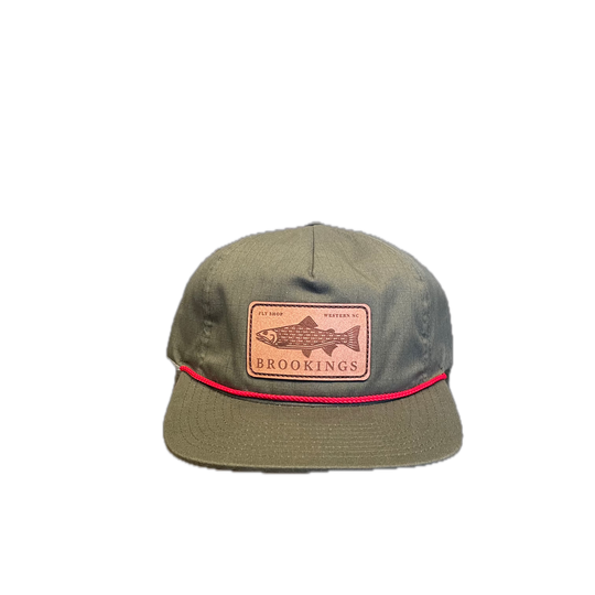 Brookings Leather Fish Patch Rope Hat