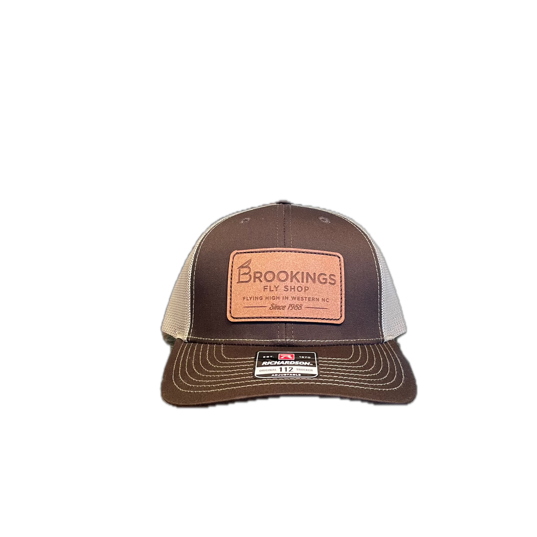 Brookings Leather Fly Shop Patch Trucker Hat