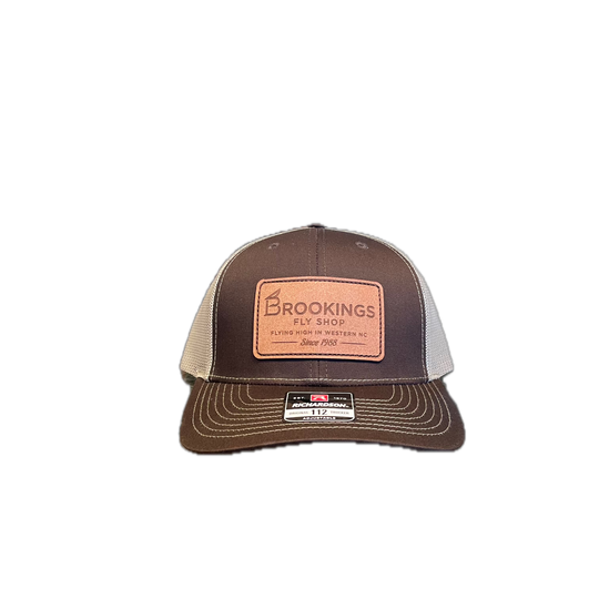 Brookings Leather Fly Shop Patch Trucker Hat