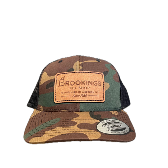 Brookings Leather Fly Shop Patch Trucker Hat