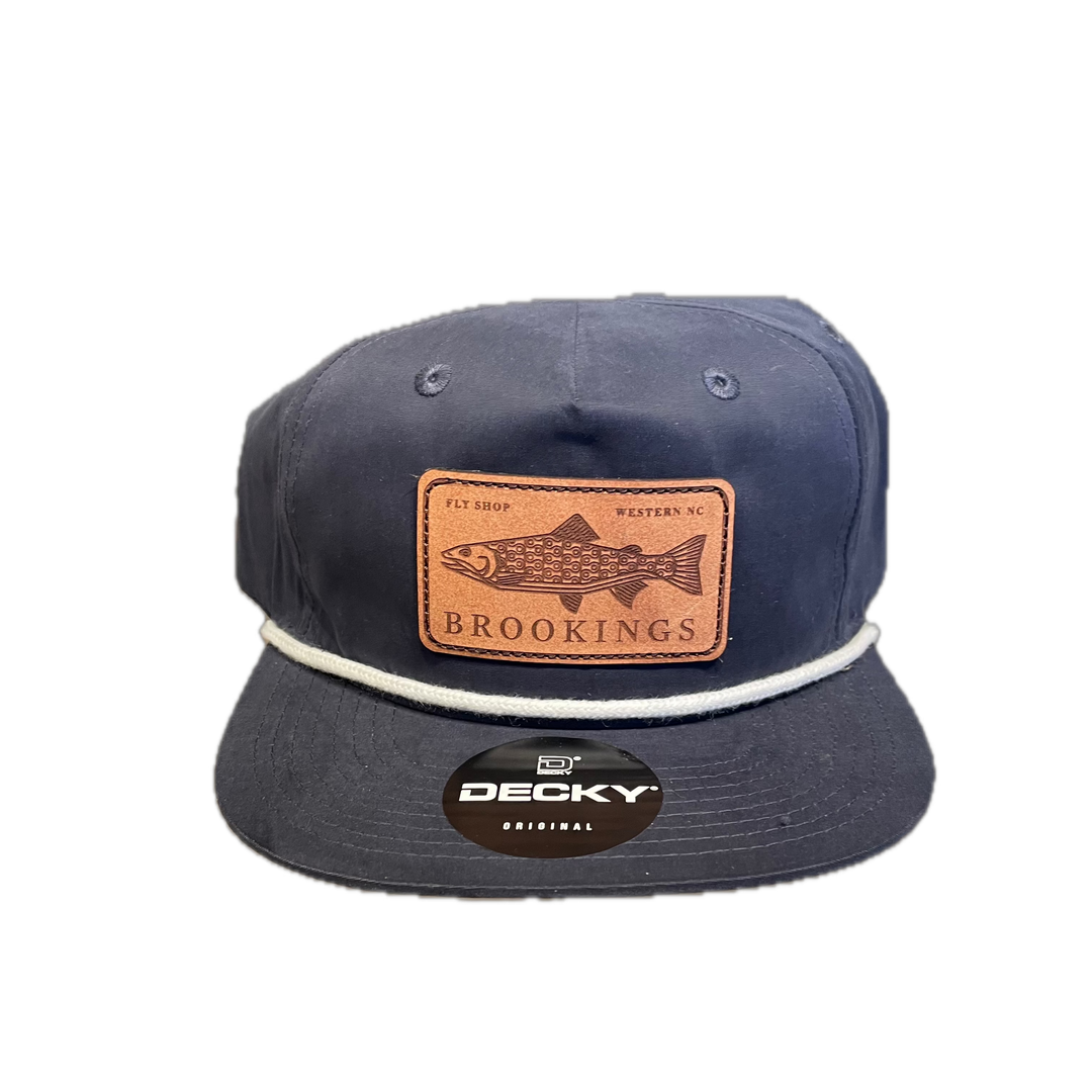 Brookings Leather Fish Patch Rope Hat