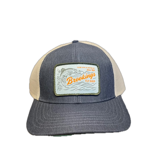 Brookings Blue Retro Patch Trucker Hat