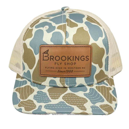 Brookings Leather Fly Shop Patch Trucker Hat