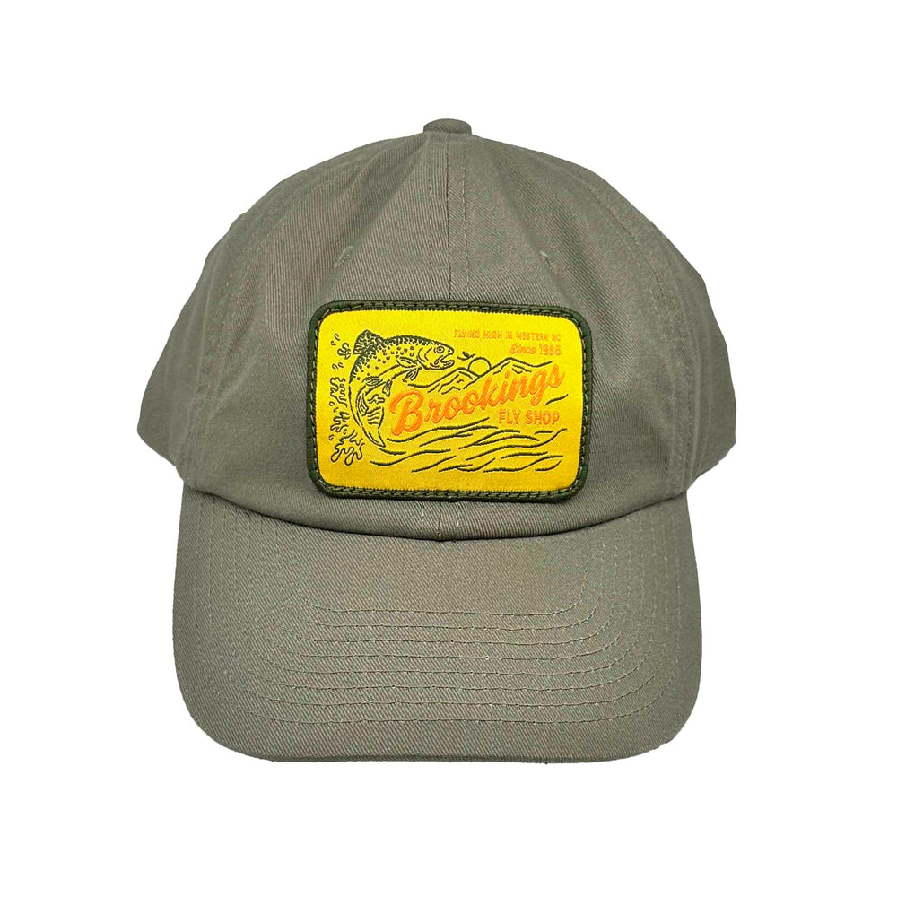 Brookings Yellow Retro Trout Dad Hat