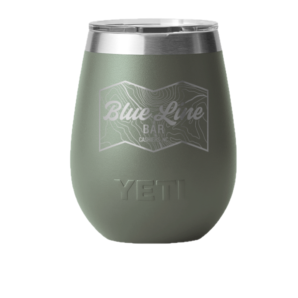 Yeti 10 oz Wine Tumbler Custom Blue Line Bar