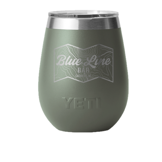 Yeti 10 oz Wine Tumbler Custom Blue Line Bar