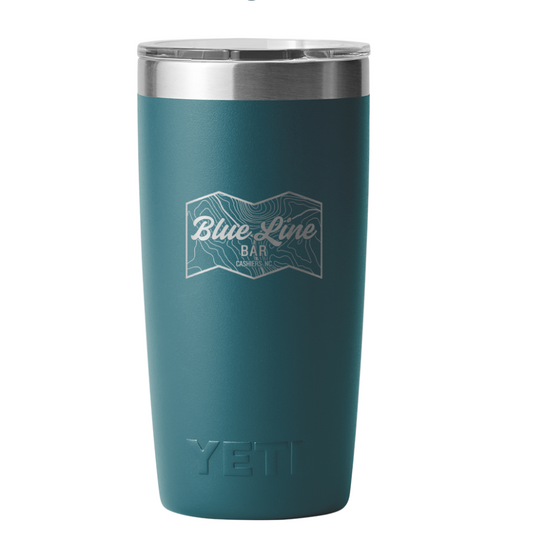 Yeti Rambler Custom Tumbler Blue Line Bar 10 oz