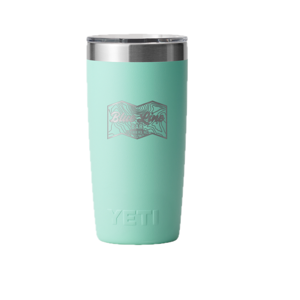 Yeti Rambler Custom Tumbler Blue Line Bar 10 oz