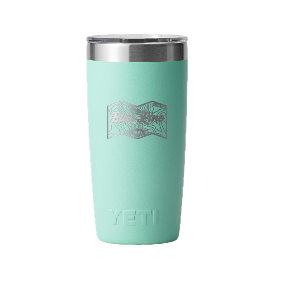 Yeti Rambler Custom Tumbler Blue Line Bar 10 oz